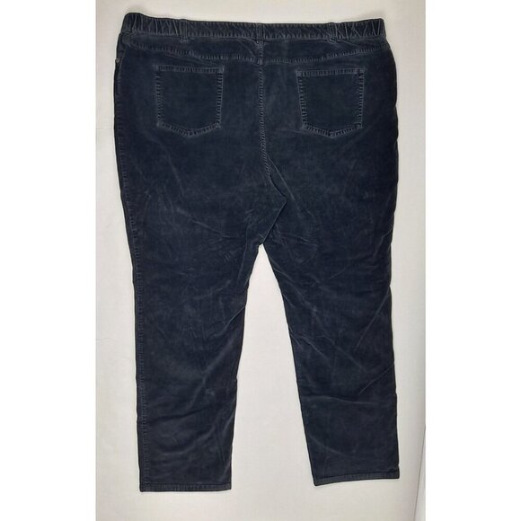 J Jill Women's Black Velvet Tapered Slim Leg Stretch Size 26 Holiday Fancy - Picture 8 of 9